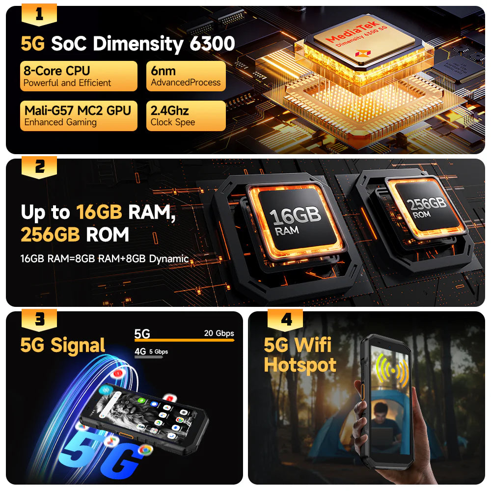 Ulefone Armor X32 Pro – 5G rugged smartphone, 8GB/256GB