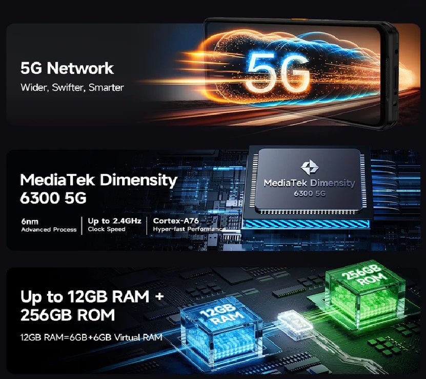 Ulefone Armor 25T Pro 5G 6+6GB/256GB Black - Patriam BV