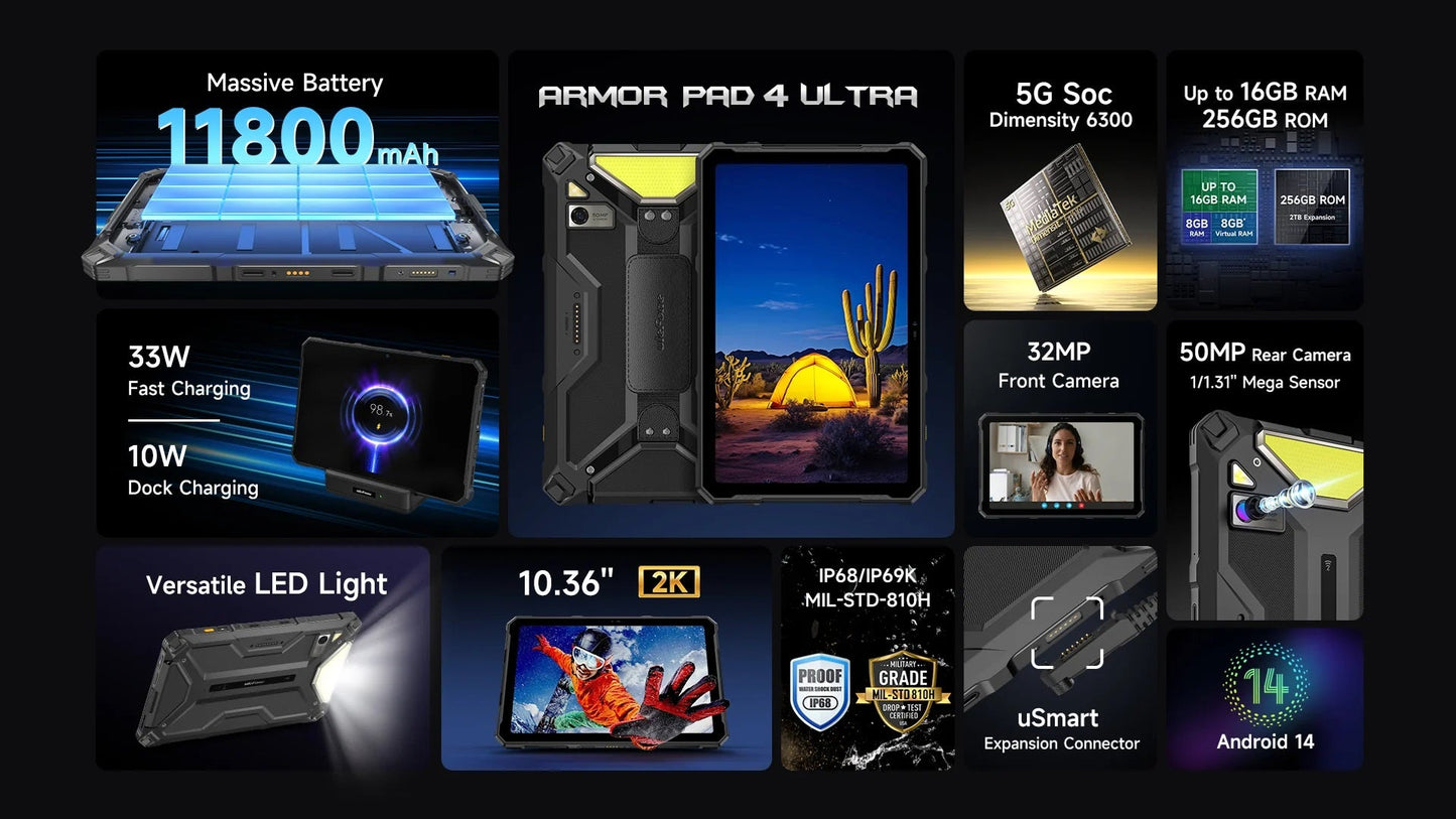 Ulefone Armor Pad 4 Ultra Thermal WiFi+5G 8GB/256GB - Patriam BV