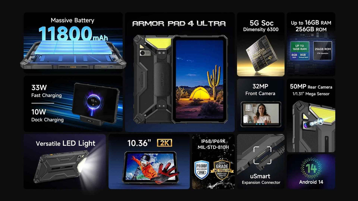 Ulefone Armor Pad 4 Ultra Thermal WiFi+5G 8GB/256GB